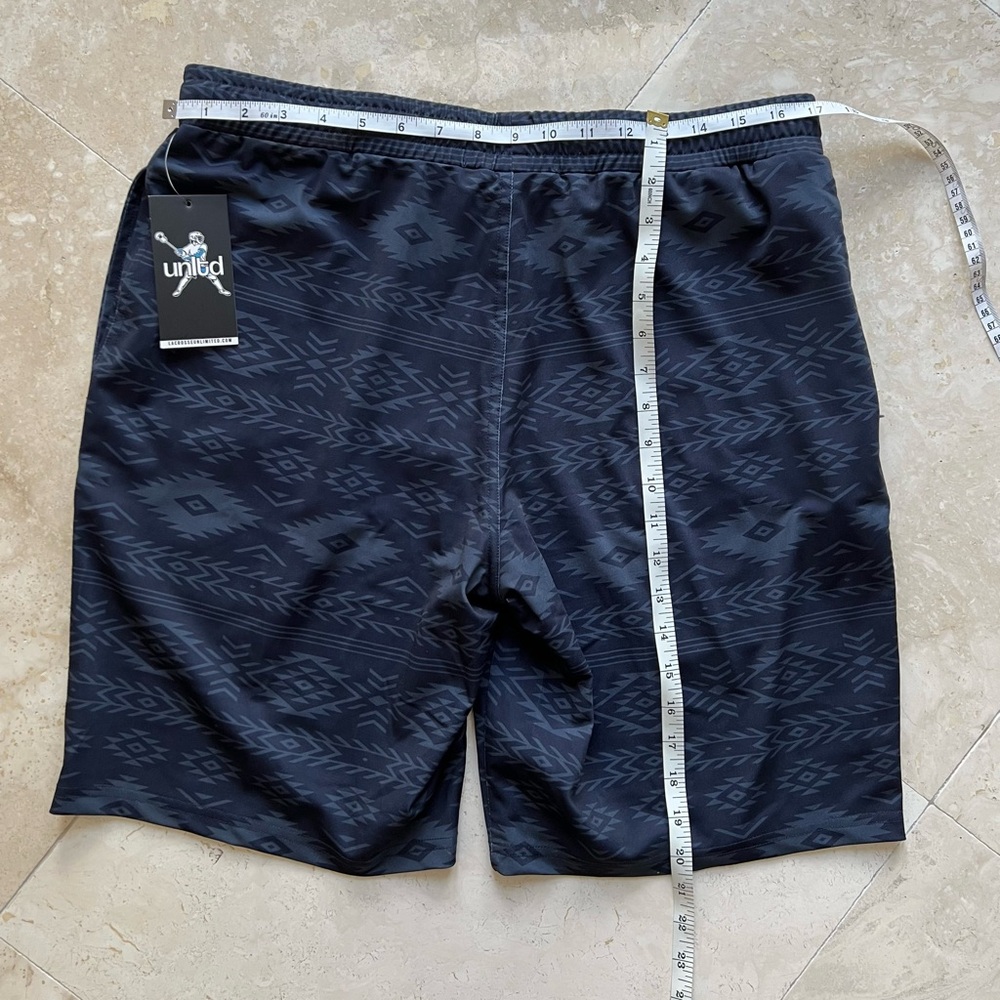 Lacrosse Unlimited Men Pattern Tactical Grando Blue Stone Sport Shorts NWT - Picture 4 of 5